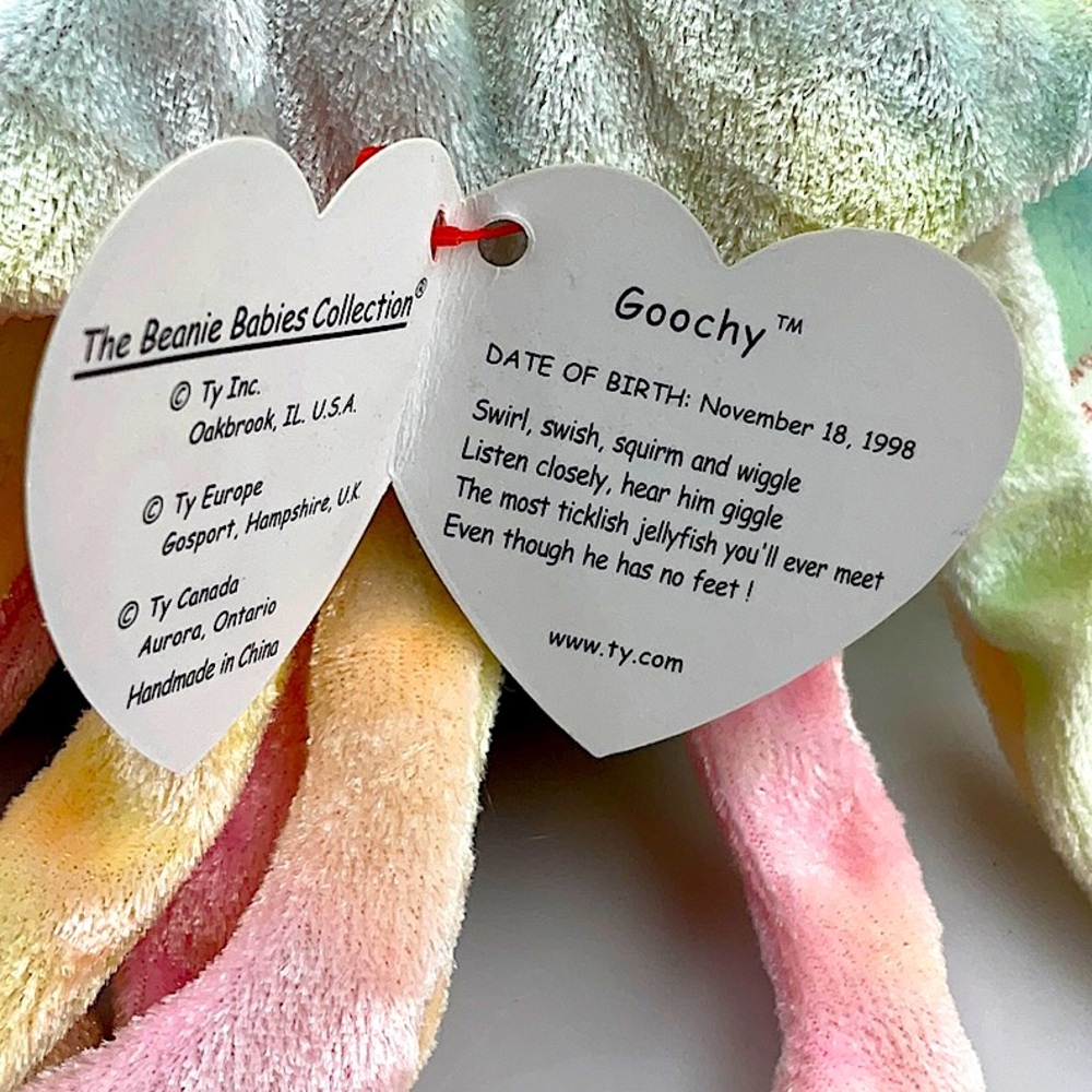 Retired 1998 Ty Beanie Baby “Goochy”The Jelly Fish. Birthday November 18, 1998 - Picture 7 of 8
